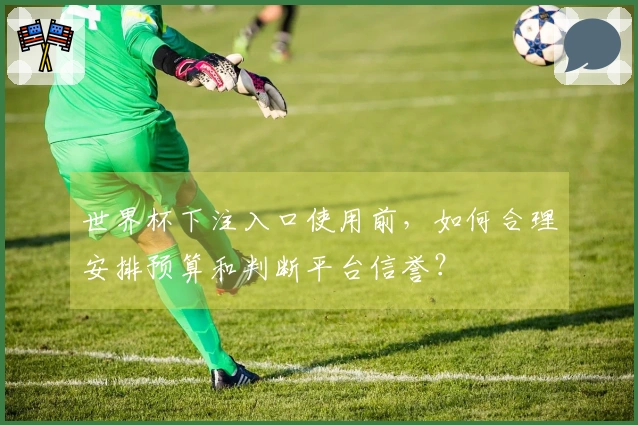 世界杯下注入口使用前，如何合理安排预算和判断平台信誉？